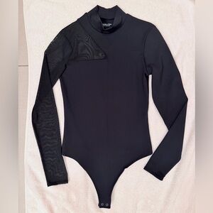 Abercrombie Black Long Sleeve Bodysuit
